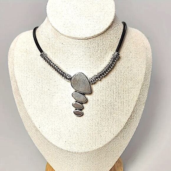 Vintage Geometric Statement Pendant Necklace, Bohemian, Boho, Tribal - Picture 4 of 5